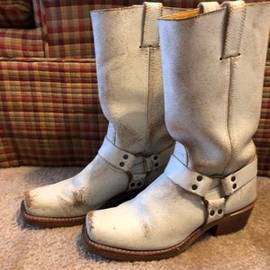 Women’s White Frye cowboy boots